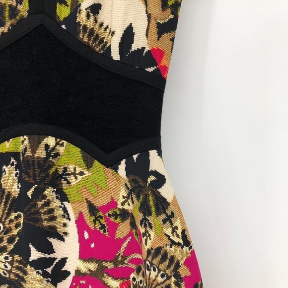 Roberto Cavalli Hot Pink Green  Multi Printed Sleeveless V-neck dress size 2 - Picture 4 of 15